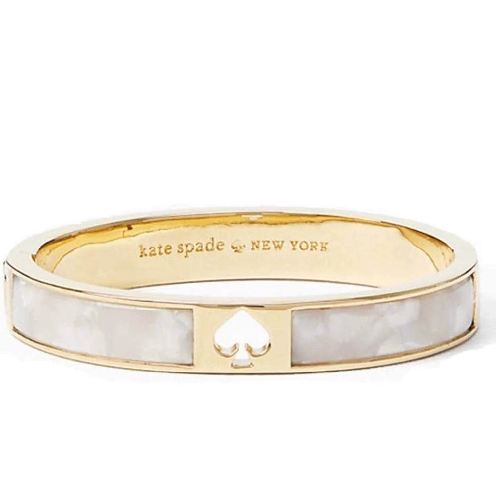 $79 Kate Spade Hole Punch Spade Pearlescent Bracelet